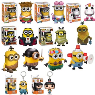 พวงกุญแจ จี้ตุ๊กตาฟิกเกอร์ การ์ตูนมินเนี่ยน Funko pop Despicable Me Film Television สําหรับตกแต่ง