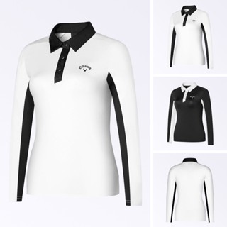 [Callaway] ใหม่ เสื้อยืดลําลอง แขนยาว ระบายอากาศ แบบแห้งเร็ว เหมาะกับการเล่นกีฬากอล์ฟ แฟชั่นฤดูร้อน สําหรับสตรี