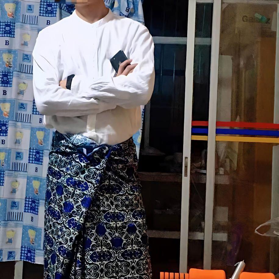 Boutique พม่าประเทศไทยมาเลเซียชาติพันธุ์เสื้อผ้ากรง Keelung Keelung Goodleg GAGE ชายกระโปรงพิมพ์กระโ