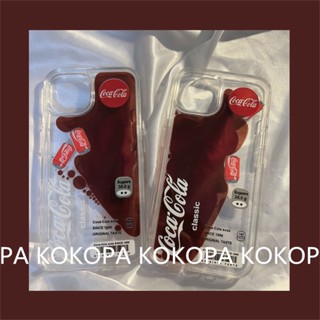 เคสโทรศัพท์มือถือซิลิโคน กันกระแทก ลาย Coca-Cola สไตล์เกาหลี ญี่ปุ่น สําหรับ Apple Iphone 12promax 14 13 11 xr