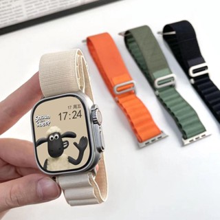 สายนาฬิกาข้อมือโลหะ สําหรับ apple watch iwatchS7 2 3 4 5 6 7th s8 ultra apple watch Alpine Loop ultra 8