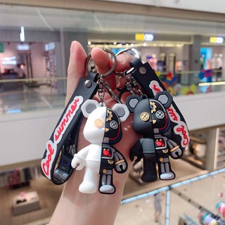 ตุ๊กตาห้อยกระเป๋า น่ารักนิยมในโลกออนไลน์หมีรุนแรงรถจักรยานยนต์สาวเล็กอินเทรนด์ระดับไฮเอนด์เรียบง่ายพวงกุญแจดีไซน์เฉพาะกลุ่ม