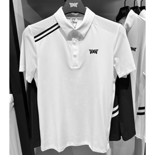 [PXG] เสื้อยืดโปโล แขนสั้น ผ้าตาข่าย แบบแห้งเร็ว สไตล์เกาหลี เหมาะกับฤดูร้อน สําหรับผู้ชาย