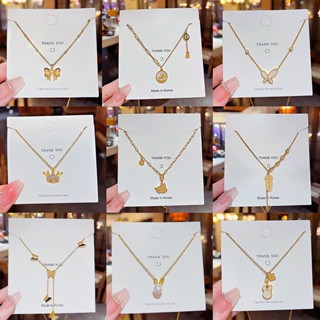 [พร้อมส่ง] สายโซ่เหล็กไทเทเนียม ชุบทองแท้ 18K หรูหรา เข้ากับทุกการแต่งกาย