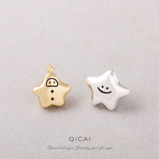 สร้อยข้อมือ ลูกปัดเงินแท้ S925 รูปดาว ขนาดเล็ก นําโชค เครื่องประดับ diy
