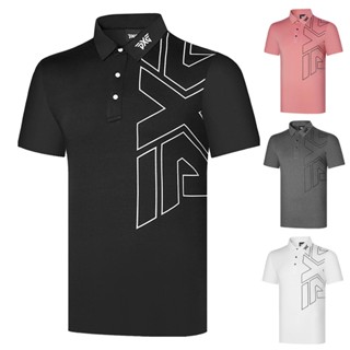 Pxg ใหม่ เสื้อยืดกีฬากอล์ฟ แขนสั้น แบบแห้งเร็ว ใส่สบาย เหมาะกับฤดูร้อน สําหรับผู้ชาย