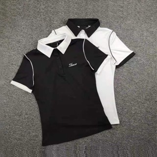 [Titleist] เสื้อยืดกอล์ฟ แขนสั้น แบบยืดหยุ่น แห้งเร็ว สไตล์เกาหลี สําหรับผู้หญิง