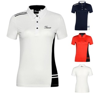 [Titleist] เสื้อโปโลแขนสั้นลําลอง ระบายอากาศ เข้ารูป เหมาะกับฤดูร้อน สําหรับผู้หญิง