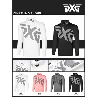 [PXG] ใหม่ เสื้อยืดแขนยาว คอปก แบบแห้งเร็ว สีขาว เหมาะกับฤดูใบไม้ร่วง และฤดูหนาว ใส่เล่นกอล์ฟ สําหรับผู้ชาย