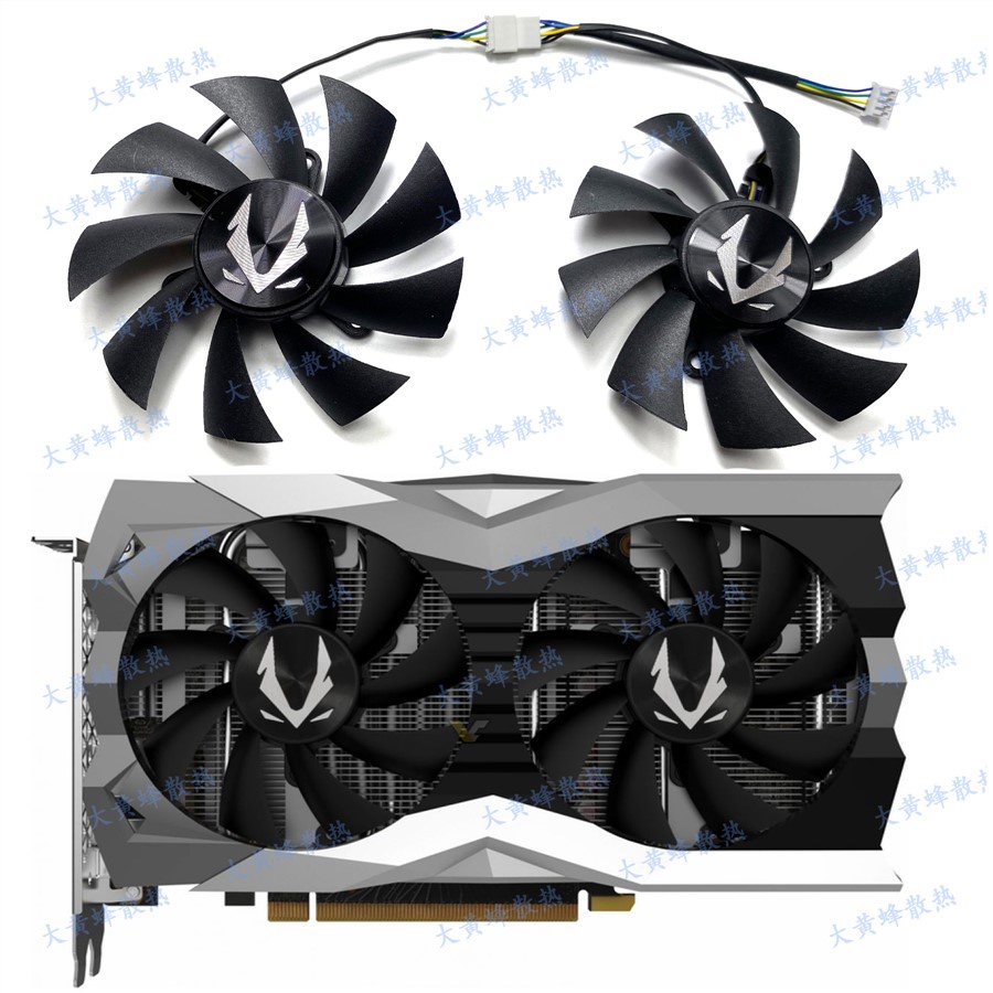 Fast Shipping = ยี่ห้อใหม่ ZOTAC ZOTAC RTX2060 AMP GTX1660ti 1660SUPER พัดลมกราฟิก GA92A2H