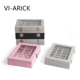 Vi-arick กล่องเก็บเครื่องประดับ ต่างหู แหวน ต่างหู หนังกลับ สไตล์อิน