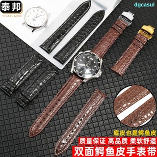 สายนาฬิกาข้อมือ หนังจระเข้แท้ สองด้าน สําหรับผู้ชาย และผู้หญิง IWC 0629