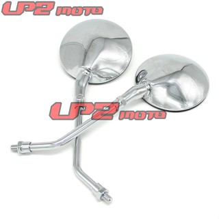[จัดส่งรวดเร็ว] กระจกมองหลังโลหะ ชุบโครเมี่ยม 10 มม. สําหรับ Honda Stick King CB400SS CL400