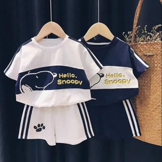 [Ciki Baby] ชุดเสื้อยืดแขนสั้น สองชิ้น แฟชั่นฤดูร้อน สําหรับเด็กผู้ชาย 2023