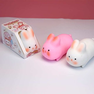 สกุชชี่ของแท้ squishy สร้างสรรค์น่ารักบีบอัดกระต่ายหยิกเพลงเด้งช้าเด็กบีบมือระบายของเล่นเล็กๆของขวัญรางวัลนักเรียนประถม