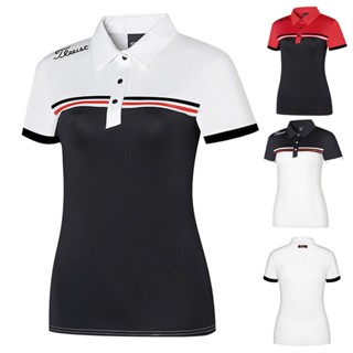 [Titleist] เสื้อโปโลแขนสั้นลําลอง ระบายอากาศ แบบแห้งเร็ว เหมาะกับฤดูร้อน สําหรับผู้หญิง