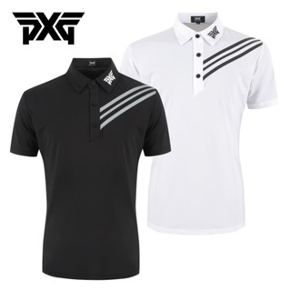 [PXG] เสื้อโปโลแขนสั้นลําลอง ระบายอากาศ แบบแห้งเร็ว ซับเหงื่อ สําหรับผู้ชาย เหมาะกับการเล่นกีฬากอล์ฟ