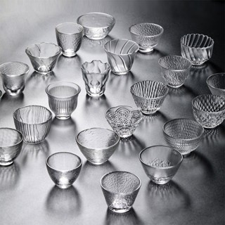 แก้วสไตล์ญี่ปุ่นถ้วยชาลายค้อนแก้วถ้วยชาขนาดเล็กถ้วยชาทนความร…