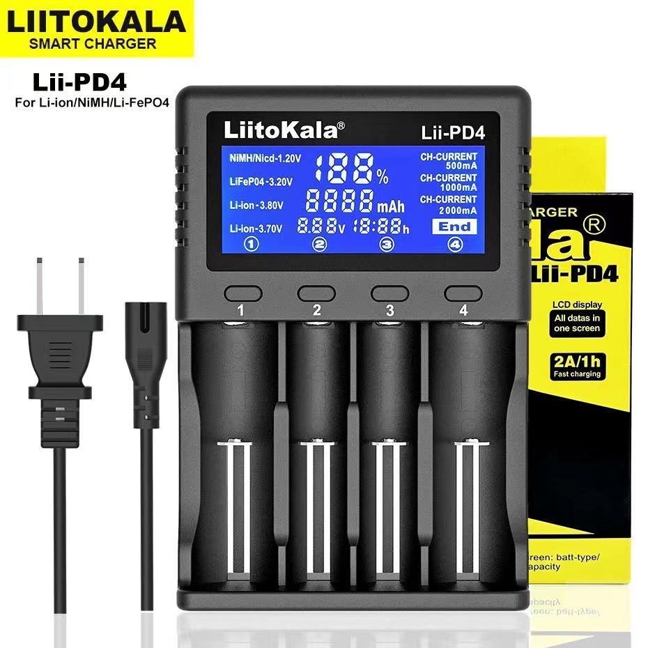 Liitokala Lii-PD4 Lii-PD2 Lii-402 Lii202 LiiM4S 18650 ที่ชาร์จแบตเตอรี่ AAA สําหรับ 26650 18650 2170