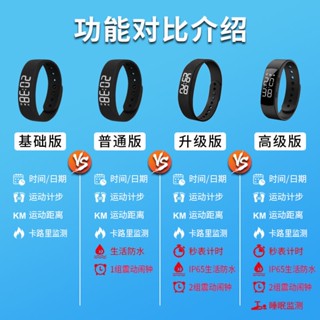 พร้อมส่งนาฬิกานักเรียนเวอร์ชั่นเกาหลีสมาร์ทกีฬา pedometer เด็กนาฬิกาอิเล็กทรอนิกส์การสั่นสะเทือนนาฬิกาปลุกสร้อยข้อมือกัน