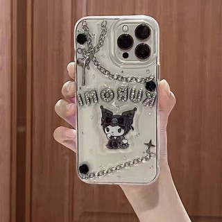 Chain KUROMI Phone Case For Iphone 14 13 Phone Case for Iphone12 11pro Xsmax Epoxy 8 Female