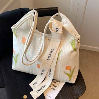 Canvas big bag womens new texture shoulder bag summer tote bag