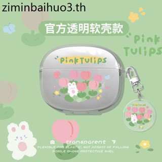 เคสหูฟังบลูทูธไร้สาย แบบใส ลายดอกไม้น่ารัก สําหรับ lollipodsplus Pro x2