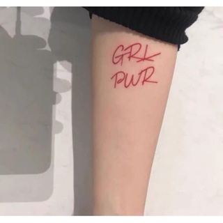 [girl Power] สติกเกอร์รอยสักภาษาอังกฤษ ติดทนนาน แฟชั่นสําหรับผู้หญิง