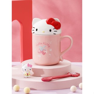 จานเซรามิค ลายการ์ตูน Hello Kitty น่ารัก ของใช้ในครัวเรือน สําหรับใส่อาหาร