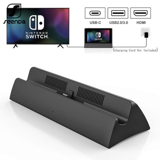 Seenda แท่นชาร์จ แบบพกพา สําหรับ Nintendo Switch Type C เป็น HDMI TV อะแดปเตอร์ USB 3.0 2.0 Playstand C