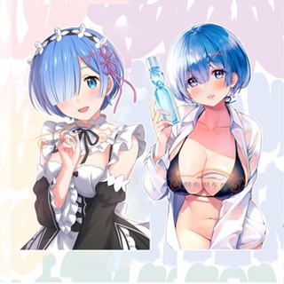 สติกเกอร์ ลายการ์ตูนอนิเมะ Ramrem Re Zero-Starting Life in Another World สําหรับติดตกแต่งรถยนต์