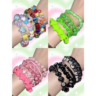 [Girls Must-have] Y2K สร้อยข้อมือ เรืองแสง ลายดาว สีแคนดี้ เครื่องประดับ สําหรับผู้หญิง Y2K