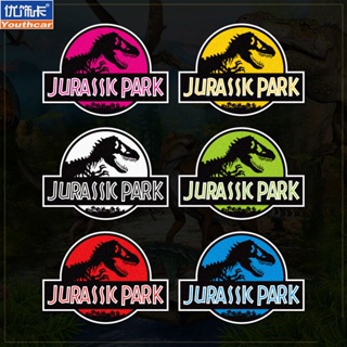 สติกเกอร์สะท้อนแสง ลายไดโนเสาร์ Jurassic Park แบบสร้างสรรค์ สําหรับติดตกแต่งรถยนต์ไฟฟ้า