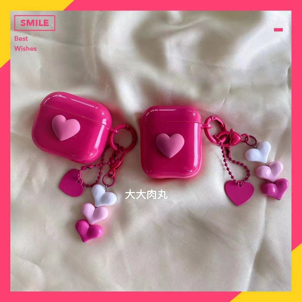 Barbie Rose Red Heart Baseus WM01/02+เคสหูฟัง W04PRO/e3e8e9 เคสบลูทูธ s1/M2/WM05