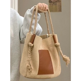 Hand-woven tote bag for womens new summer design one-shoulder armpit bag