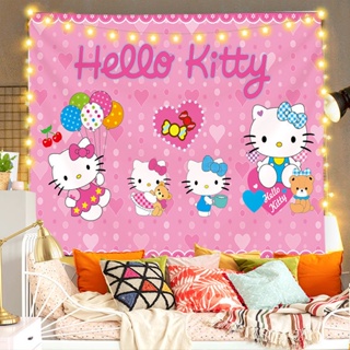 พรมปูพื้น ลาย Hello Kitty สําหรับตกแต่งบ้าน หอพัก