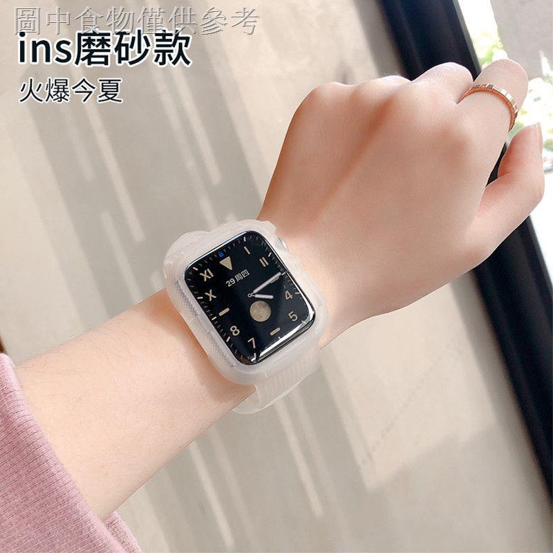 ☬Ins Xiaohongshu สายนาฬิกาข้อมือ แบบใส สําหรับ Apple Watch 1 2 3 4 5 6se