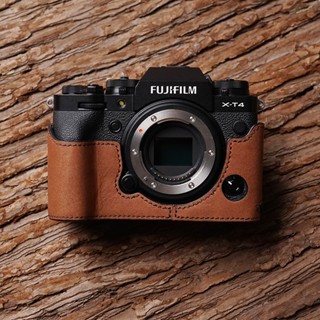 เคสกระเป๋าหนังวัวแท้ ป้องกันกล้อง อุปกรณ์เสริม สําหรับ Fuji XT4 X-T4