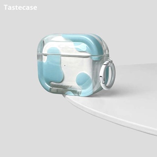 Tastecase เคสหูฟังบลูทูธไร้สาย ลายวัวน่ารัก สีฟ้า สําหรับ Apple Airpods Pro Airpods 3 2 1