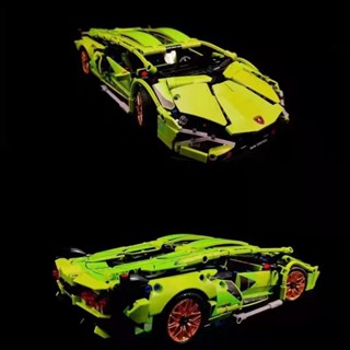 บล็อคตัวต่อ รูปรถสปอร์ต Lamborghini ขนาด 1:14 ของเล่นสําหรับเด็กผู้ชาย ของขวัญคริสต์มาส