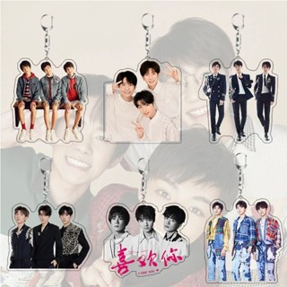 Tfboys พวงกุญแจอะคริลิค จี้แซนวิชคู่ TFBOYS Wang Junkai Yi Yang Qianxi Wang Yuan Wan8.12