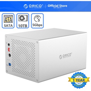 Orico Ws Series Raid 3 . 5   2 / 4 / 5 Bay Usb 3 . 0 / Type C To Sata 3 . 0 พร้อมเคสอฮาร์ดดิสก์อลูมิเนียม（WS500RU3）