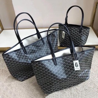 ใหม่ กระเป๋าช้อปปิ้ง ทรงโท้ท ขนาดใหญ่ จุของได้เยอะ ลาย Goyard Goyard Star Same Style Dog Tooth Cabbage สําหรับเด็ก