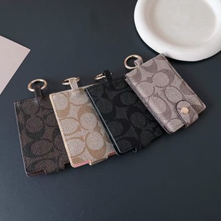 Spot goods. Fashion brand Cch. Stamping. Magnetic buckle. Flip-top business card holder+metal ring buckle. Shockproof and non-slip. Ultra-thin business card holder for men and women. Universal coin purse. Key bag. Credit card. Business card holder.