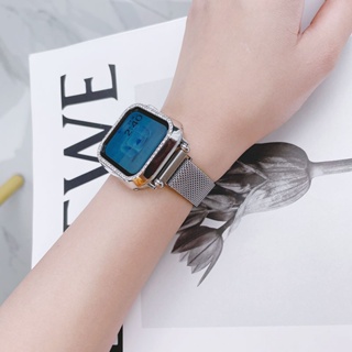 ☍สายนาฬิกาข้อมือโลหะ แนวสตรีท ไฮเอนด์ สําหรับ Apple Watch iwatch 7th Generation applewatch6 SE5 44 มม. 45 5 4 40 41 s7 6