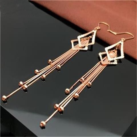 ต่างหูแบบงูกระดูกพู่ รัสเซียบริสุทธิ์ 585 .gold ม่วงและสีทอง ใหม่