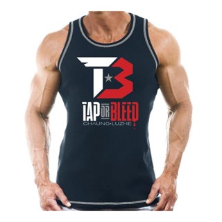 เสื้อแขนกุด สําหรับผู้ชาย ❇Amazon AliExpress TB เสื้อกล้าม ผ้าฝ้าย แขนกุด พิมพ์ลาย รัดรูป ใส่ออกกําลังกาย เล่นกีฬา กล้ามเนื้อ สําหรับผู้ชาย❥