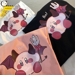 【Polyester / Cotton】เสื้อยืดคอกลม แขนสั้น พิมพ์ลายการ์ตูนอนิเมะ Demon Kabi ทรงหลวม อเนกประสงค์ แฟชั่นฤดูร้อน สําหรับผู้หญิง