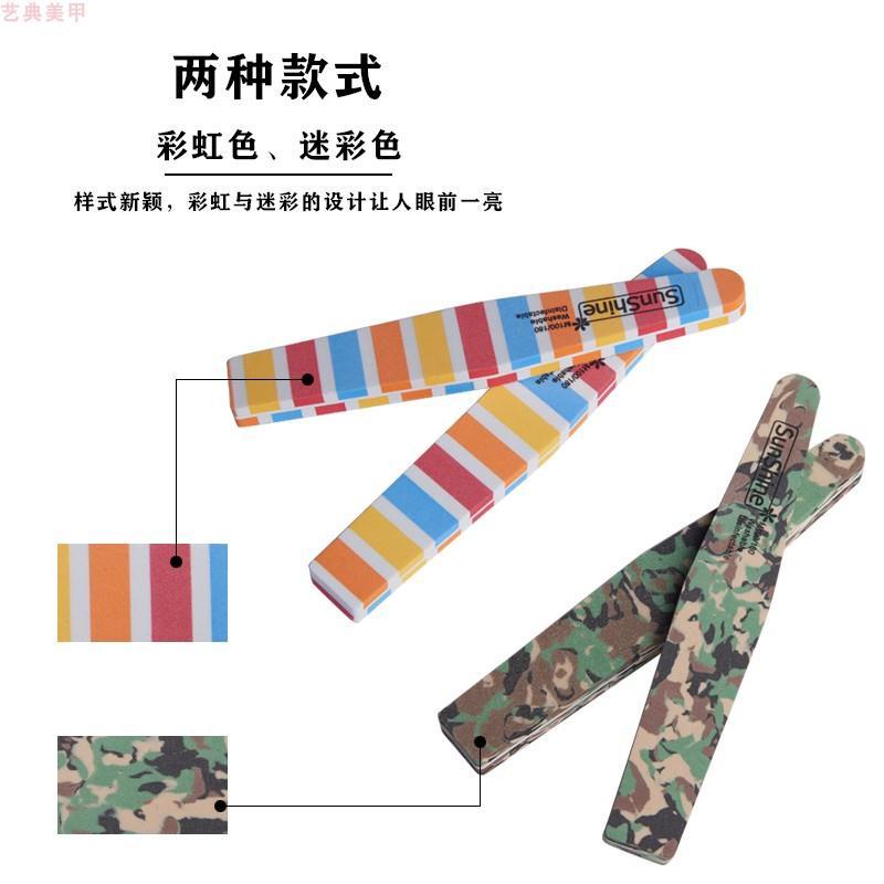แถบแต่งเล็บ ตะไบเล็บเครื่องมือทําเล็บลายฟองน้ําถูแถบขัดแถบทรายเล็บถูแถบขัดหนาขัดเล็บสองด้าน