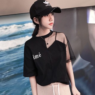 ใหม่ พร้อมส่ง เสื้อยืดแขนสั้น ทรงหลวม สไตล์เกาหลี แฟชั่นฤดูร้อน สําหรับผู้หญิง นักเรียน 2023